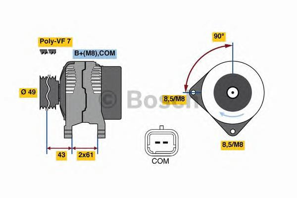 0986080420 Bosch Gerador