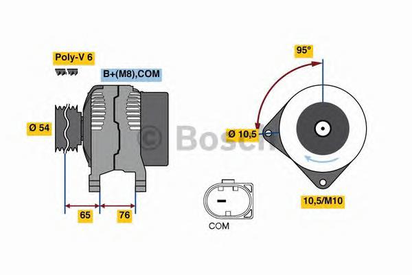 0986080580 Bosch Gerador