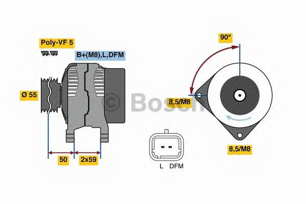 Gerador Renault (RVI) 0124525028 preço, a partir de 292,55 USD