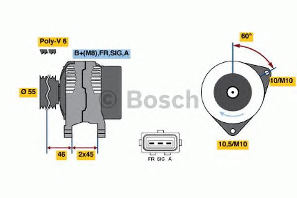 0986049151 Bosch Gerador