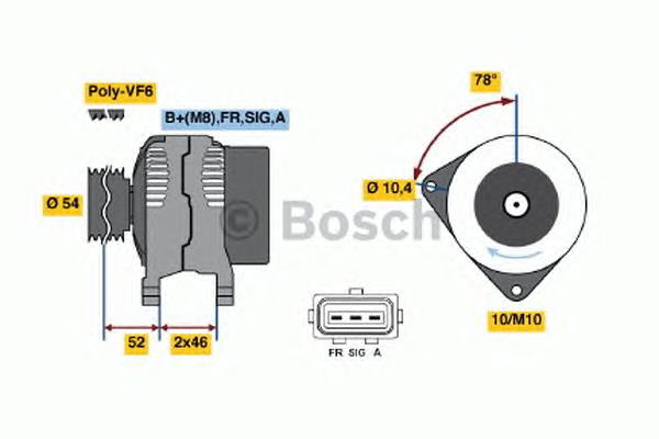 0986049171 Bosch Gerador