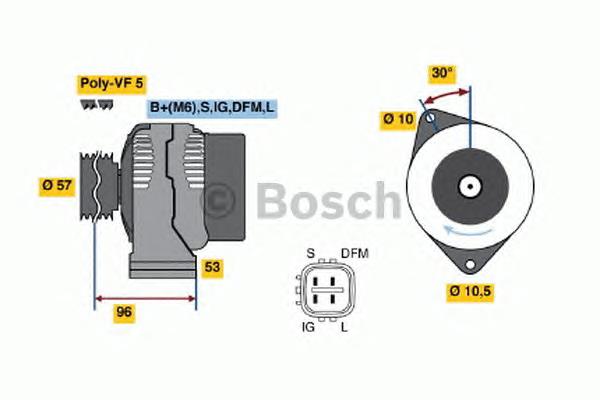 0986049221 Bosch Gerador