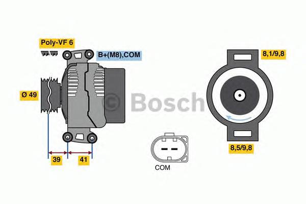 0986048820 Bosch Gerador