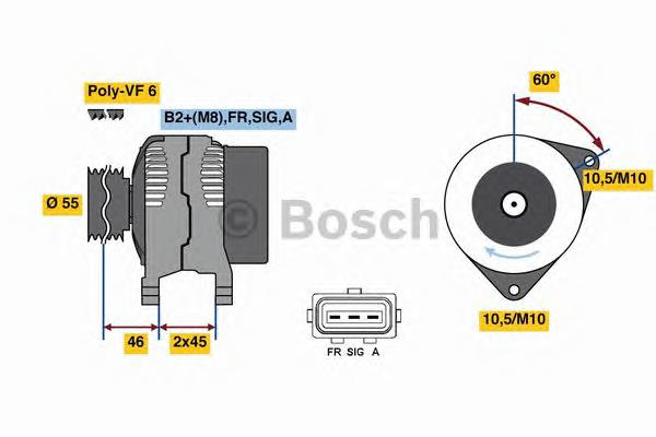 0986049071 Bosch Gerador