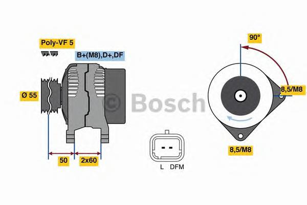 0986080140 Bosch Gerador