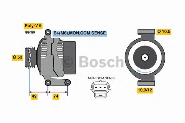 0986049460 Bosch Gerador