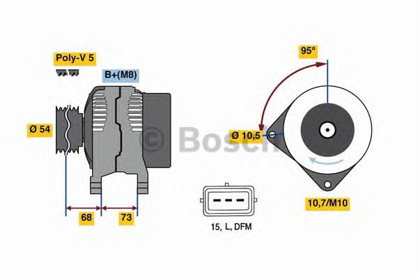 0986049430 Bosch Gerador