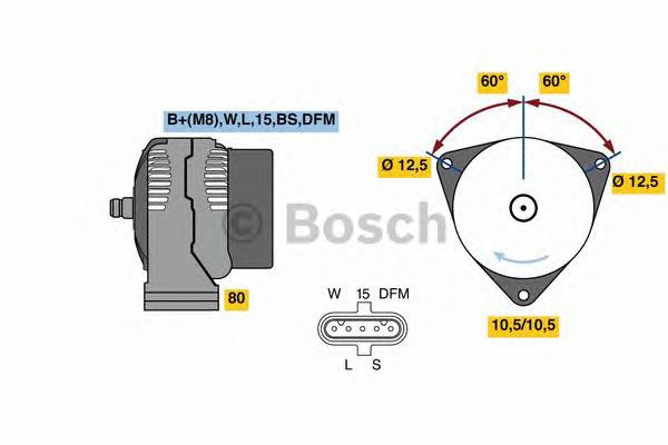 0986049820 Bosch Gerador