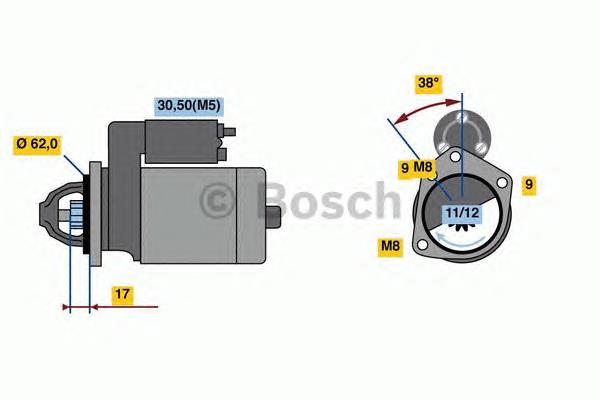 0986022790 Bosch Motor de arranco