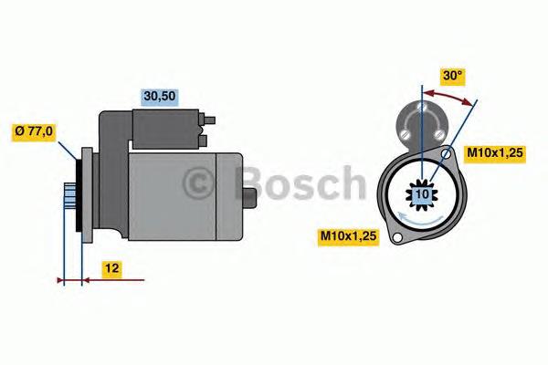 0986022700 Bosch Motor de arranco