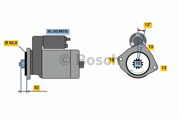 0986023430 Bosch Motor de arranco