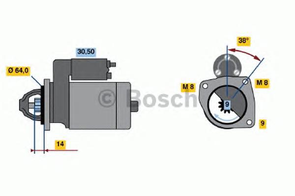 0986021590 Bosch Motor de arranco