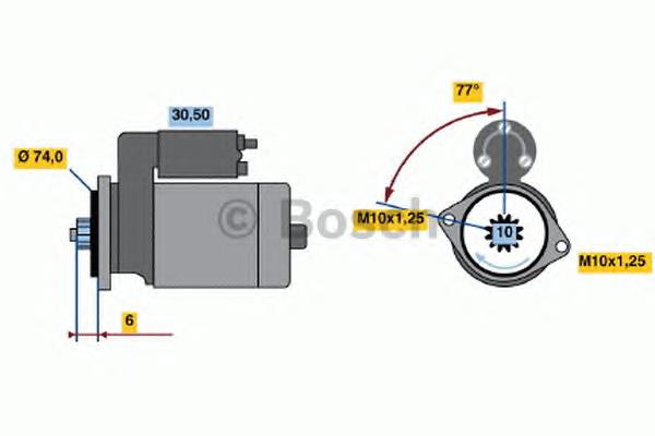 Motor de arranco 281006414084 Toyota