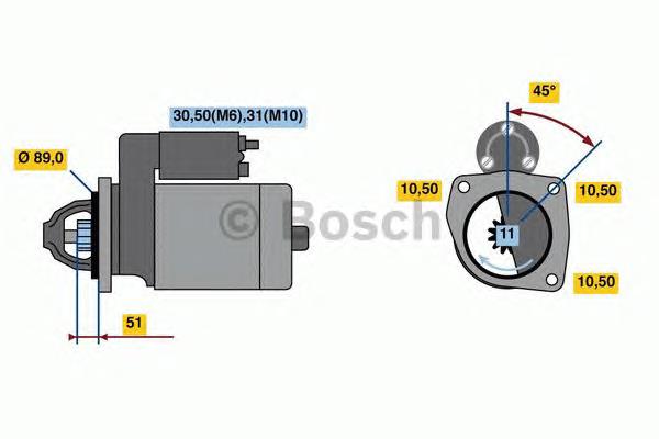 Motor de arranco Bosch 0986020190 preço, a partir de 230,06 USD