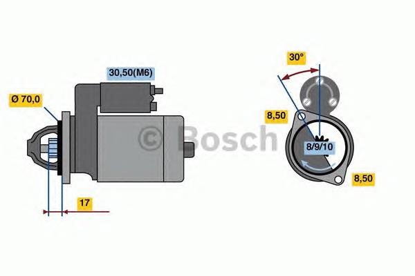 0986018570 Bosch Motor de arranco
