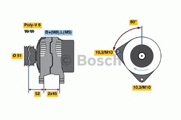 0986046511 Bosch Gerador