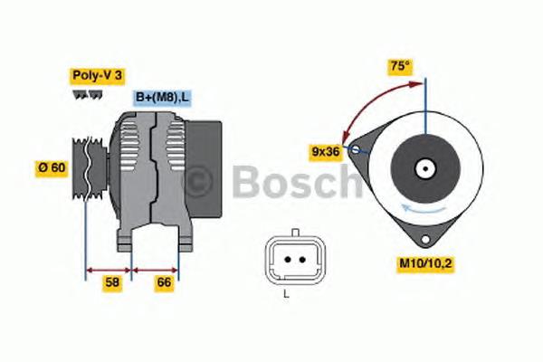 0986045261 Bosch Gerador