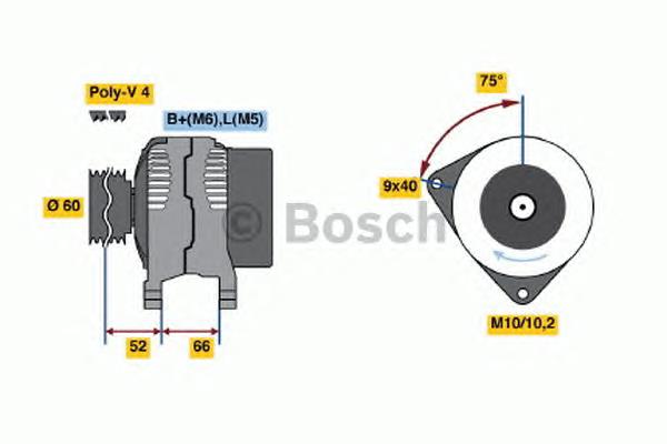 Gerador Bosch 0986045201 preço, a partir de 204,69 USD