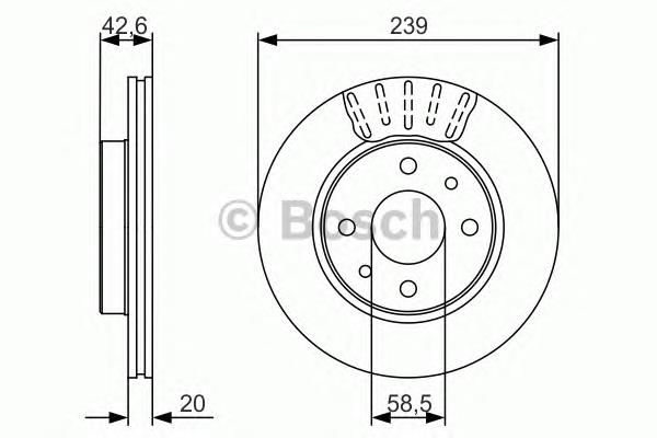 0986479082 Bosch Disco do freio dianteiro
