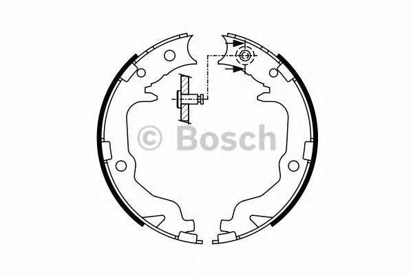 Sapatas do freio de estacionamento 0986487766 Bosch