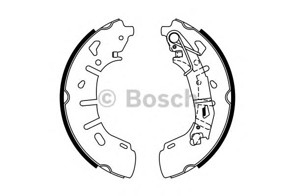 Compre 0986487773 Bosch Sapatas do freio traseiras de tambor