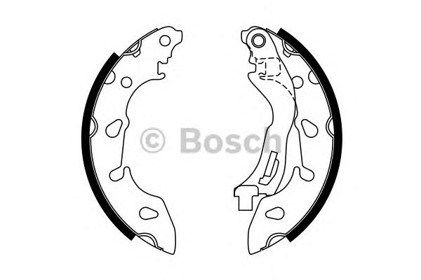 Sapatas do freio traseiras de tambor 77366214 Fiat/Alfa/Lancia