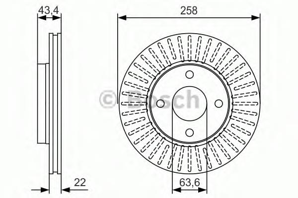 Compre 0986479R64 Bosch Disco do freio dianteiro