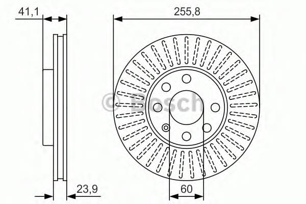 0986479R76 Bosch Disco do freio dianteiro