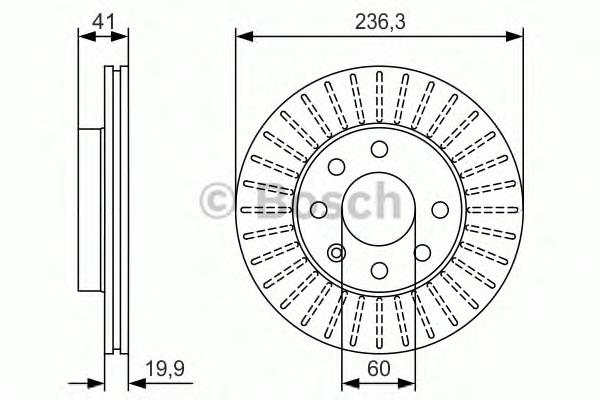 0986479S98 Bosch Disco do freio dianteiro