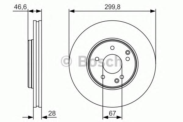 0986479R79 Bosch Disco do freio dianteiro