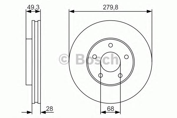 Compre 0986479R90 Bosch Disco do freio dianteiro