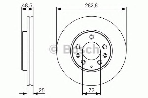 Disco do freio dianteiro 0986479S60 Bosch