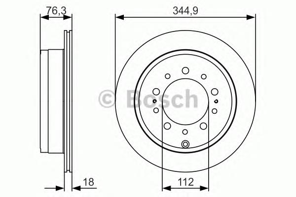 Disco do freio traseiro DP237C Japan Parts