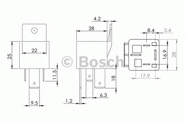 Relê elétrico multifuncional VAG 1KO951253A