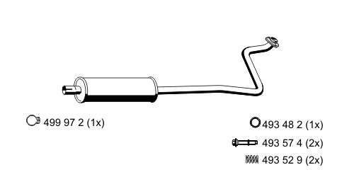 Silenciador, parte dianteira BM90727H BM Catalysts