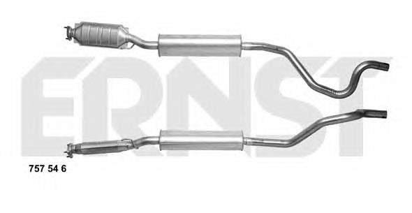 Silenciador, parte central WCJ000540 Land Rover