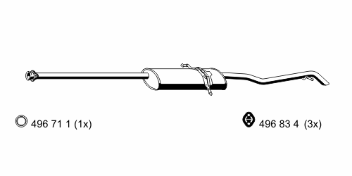 Silenciador, parte traseira Mercedes A1684905021 preço, a partir de 109,23 USD