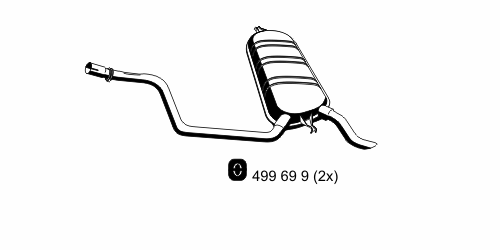 Silenciador, parte traseira Mercedes A1244910300 preço, a partir de 113,27 USD