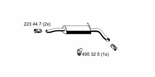 Silenciador, parte traseira VAG 6Q0253209AP preço, a partir de 61,71 USD