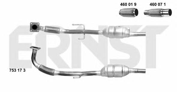 Compre 6N0253058PX VAG Tubo de admissão dianteiro (calças) do silenciador