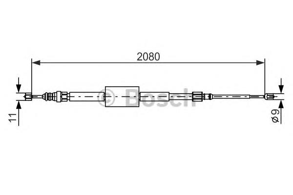 Cabo traseiro direito/esquerdo do freio de estacionamento Bosch 1987477787 preço, a partir de 19,22 USD