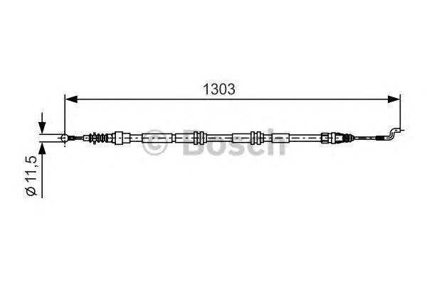 Compre 1987477260 Bosch Cabo traseiro direito/esquerdo do freio de estacionamento