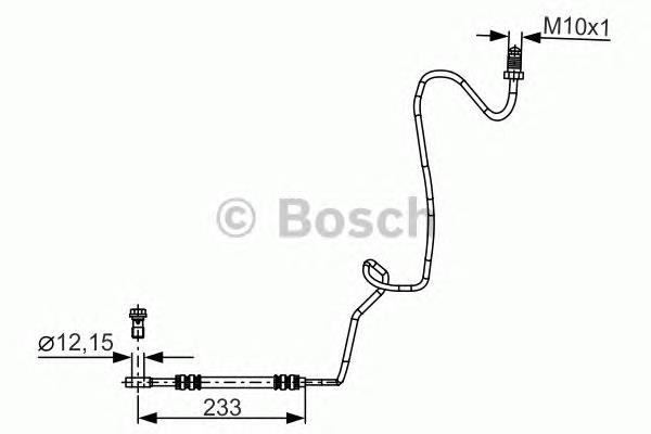 Mangueira do freio traseira direita 1987481339 Bosch
