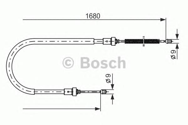 Compre 1987477955 Bosch Cabo traseiro direito/esquerdo do freio de estacionamento