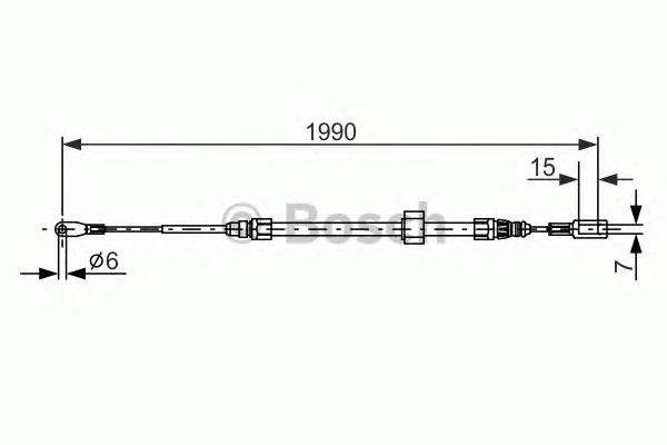 1987477854 Bosch Cabo do freio de estacionamento dianteiro