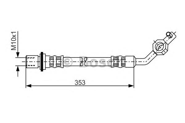 Mangueira do freio dianteira para Toyota Hiace IV H1, H2