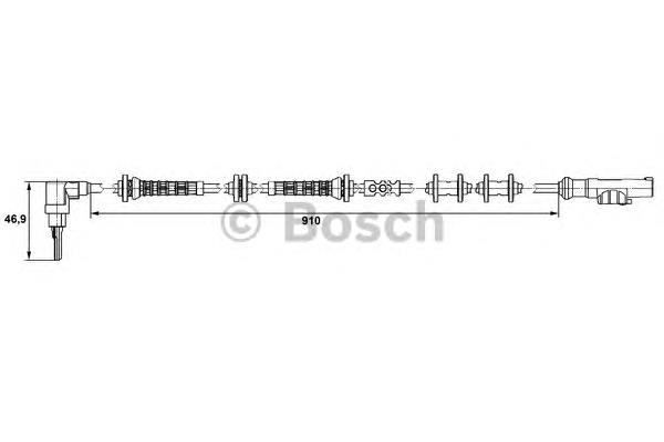Sensor dianteiro de ABS 51718056 Fiat/Alfa/Lancia