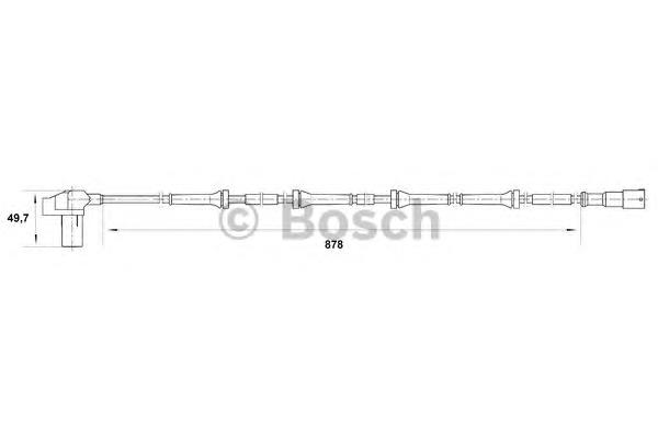 Sensor ABS traseiro 0265006711 Bosch