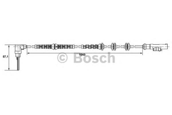 Sensor dianteiro de ABS 1673605580 Peugeot/Citroen