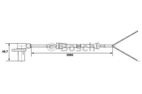 Sensor dianteiro de ABS 0265006214 Bosch